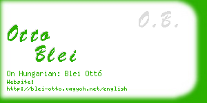 otto blei business card